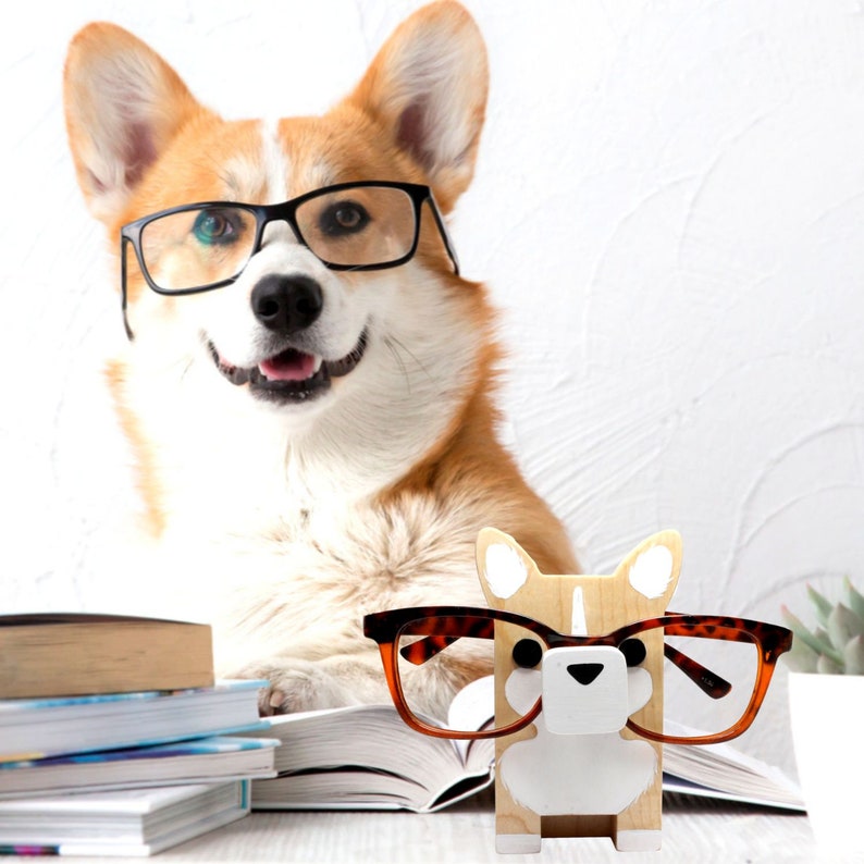 Corgi Dog Wearing Eyeglasses