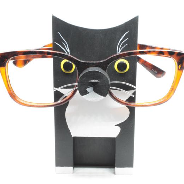 – Personalized King-Handmade Cat Stand Eyeglass Newsukie